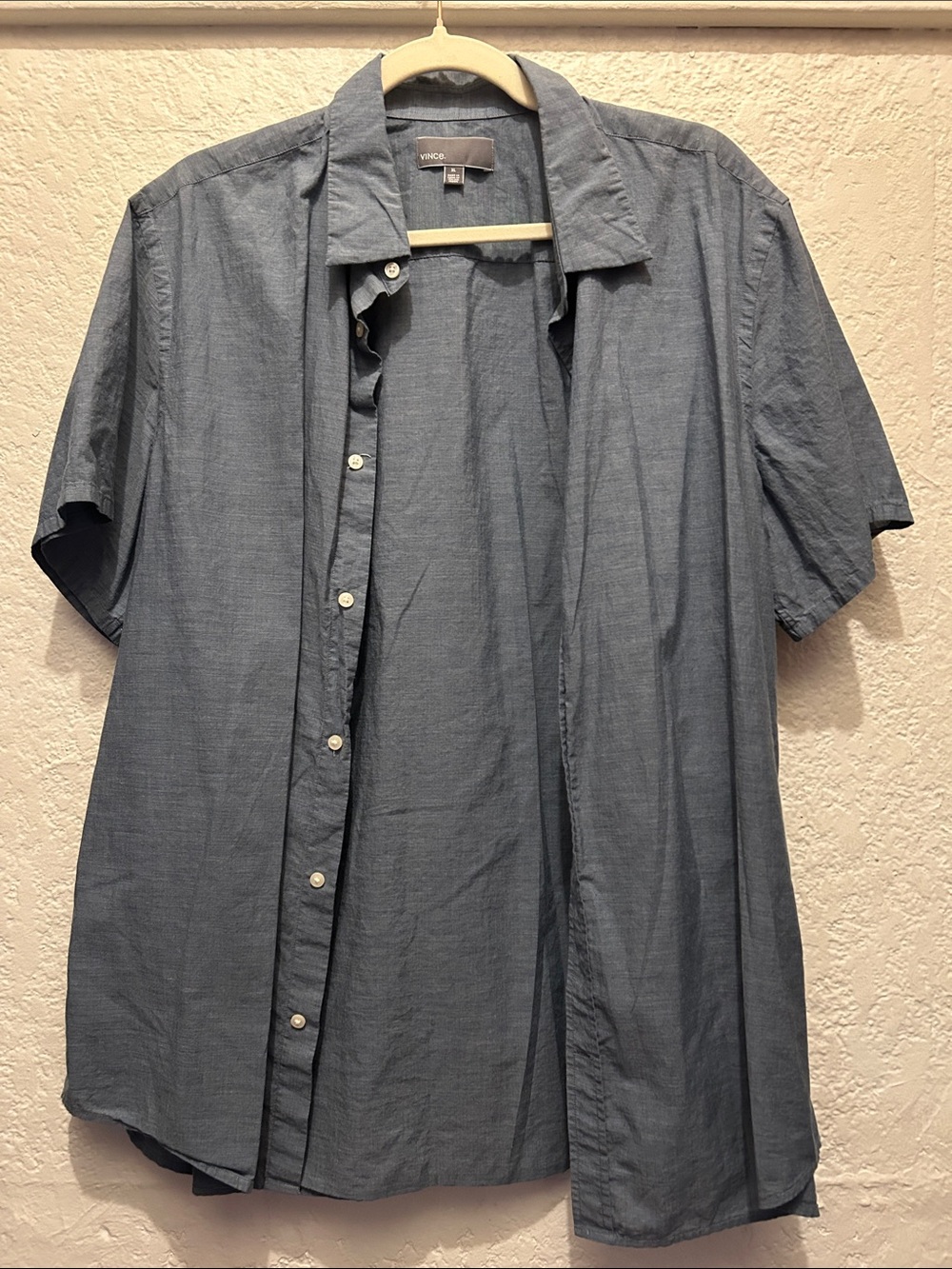 Vince Short-Sleeve Button-Down Shirt in Slate Blue